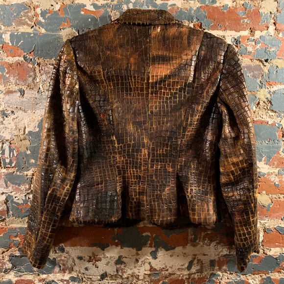 Lena Gabrielle Faux Alligator Blazer Jacket - Picture 6 of 12